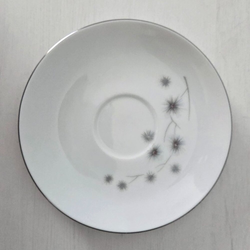 Vintage Platinum Star Burst by Creative Tea Saucer Plate